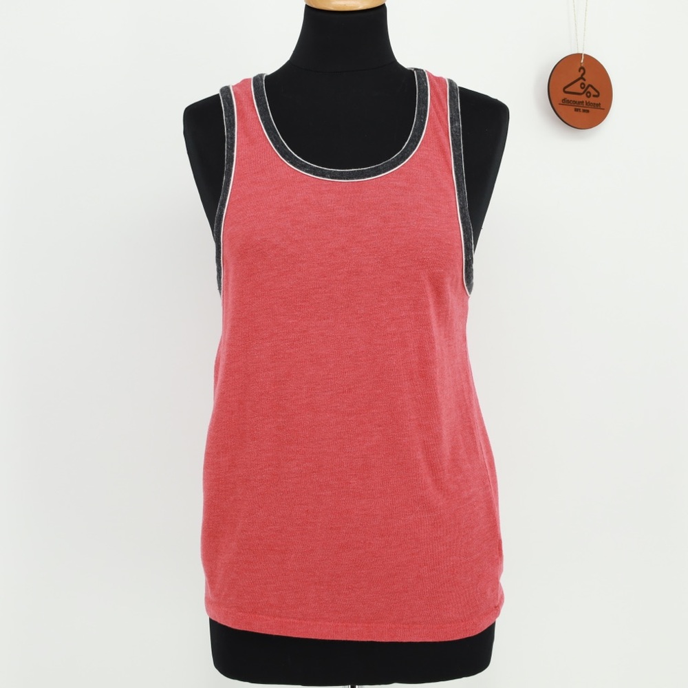Cinq Sept Let Love In Tee Tank Top Size Medium NWT Racerback Casual Basic Staple